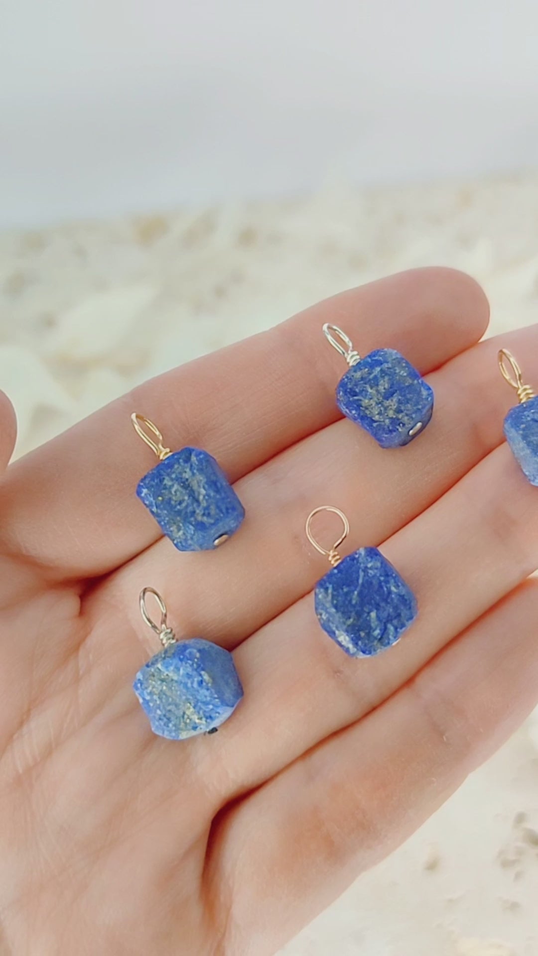Tiny Raw Lapis Lazuli Crystal Pendant