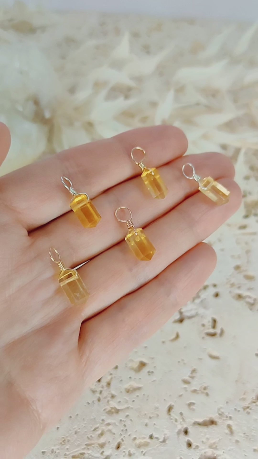 Citrine Mini Double Terminated Crystal Point Pendant