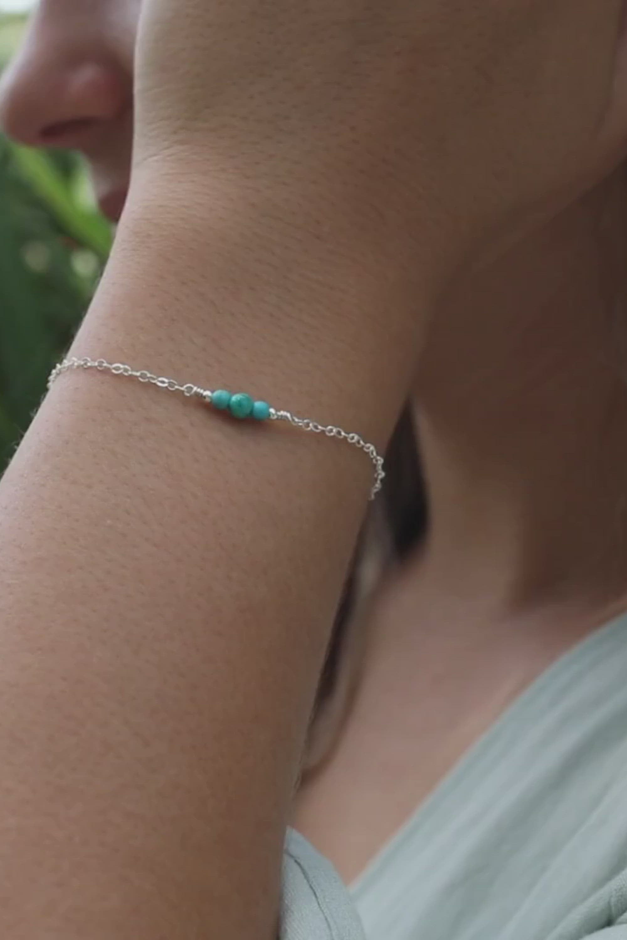 Dainty Turquoise Gemstone Bracelet