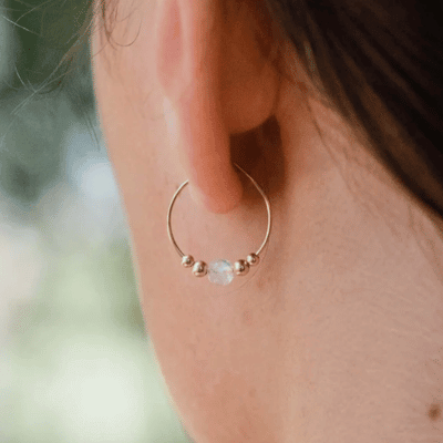 Crystal Hoop Earrings - Luna Tide Handmade Crystal Jewellery