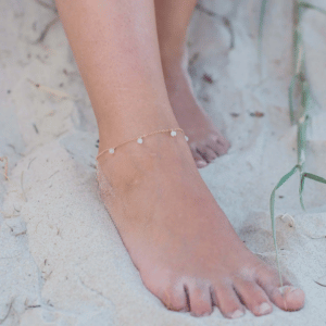 Rainbow Moonstone Anklets