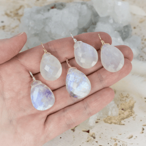 Rainbow Moonstone Pendants