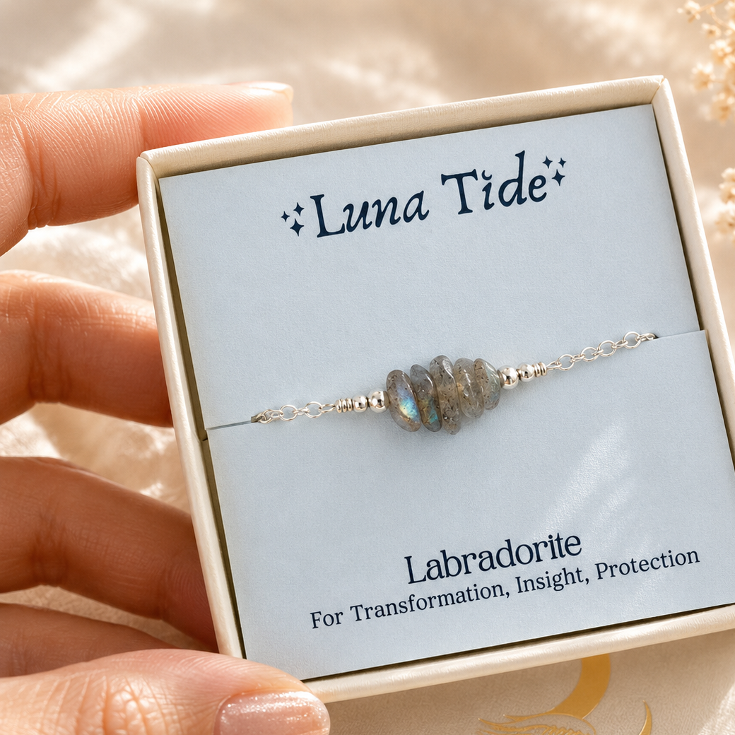Labradorite Chip Bead Bar Anklet