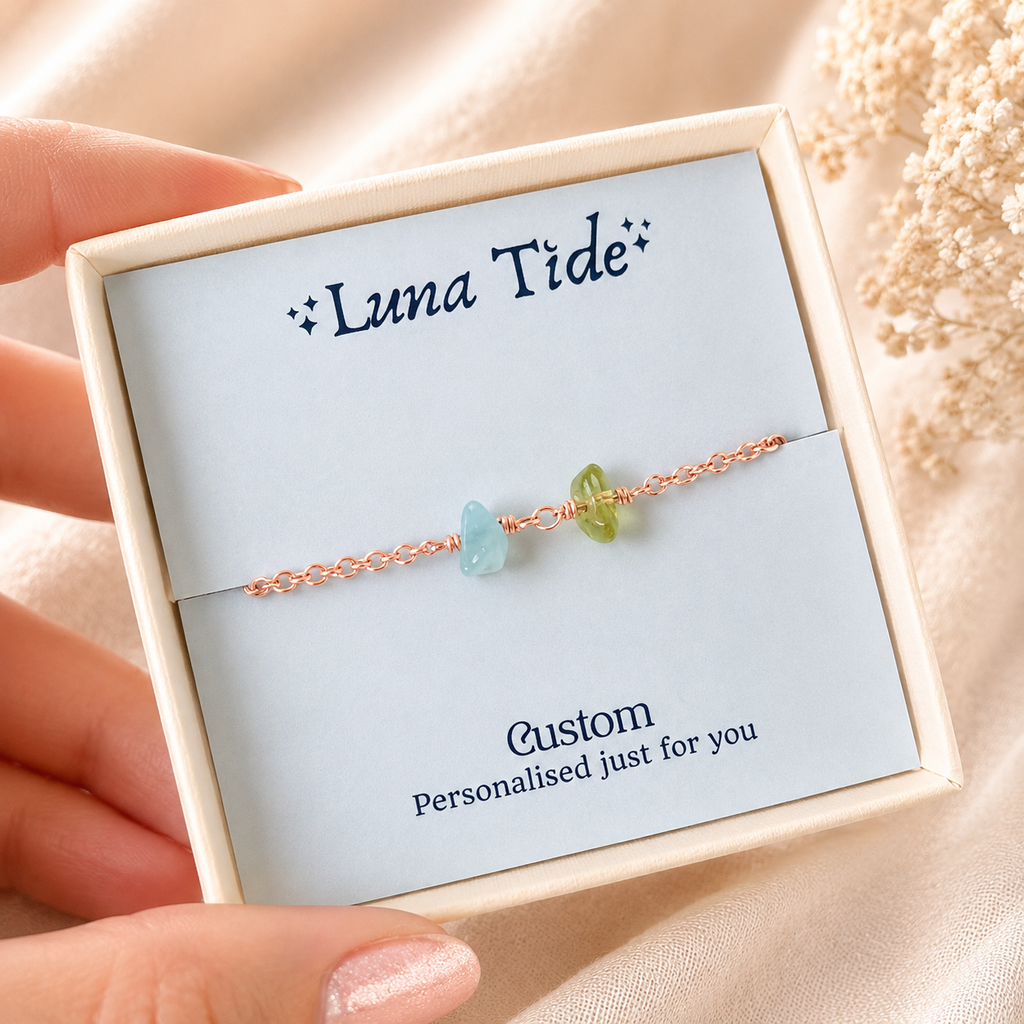 Custom Gemstone Beaded Chain Necklace