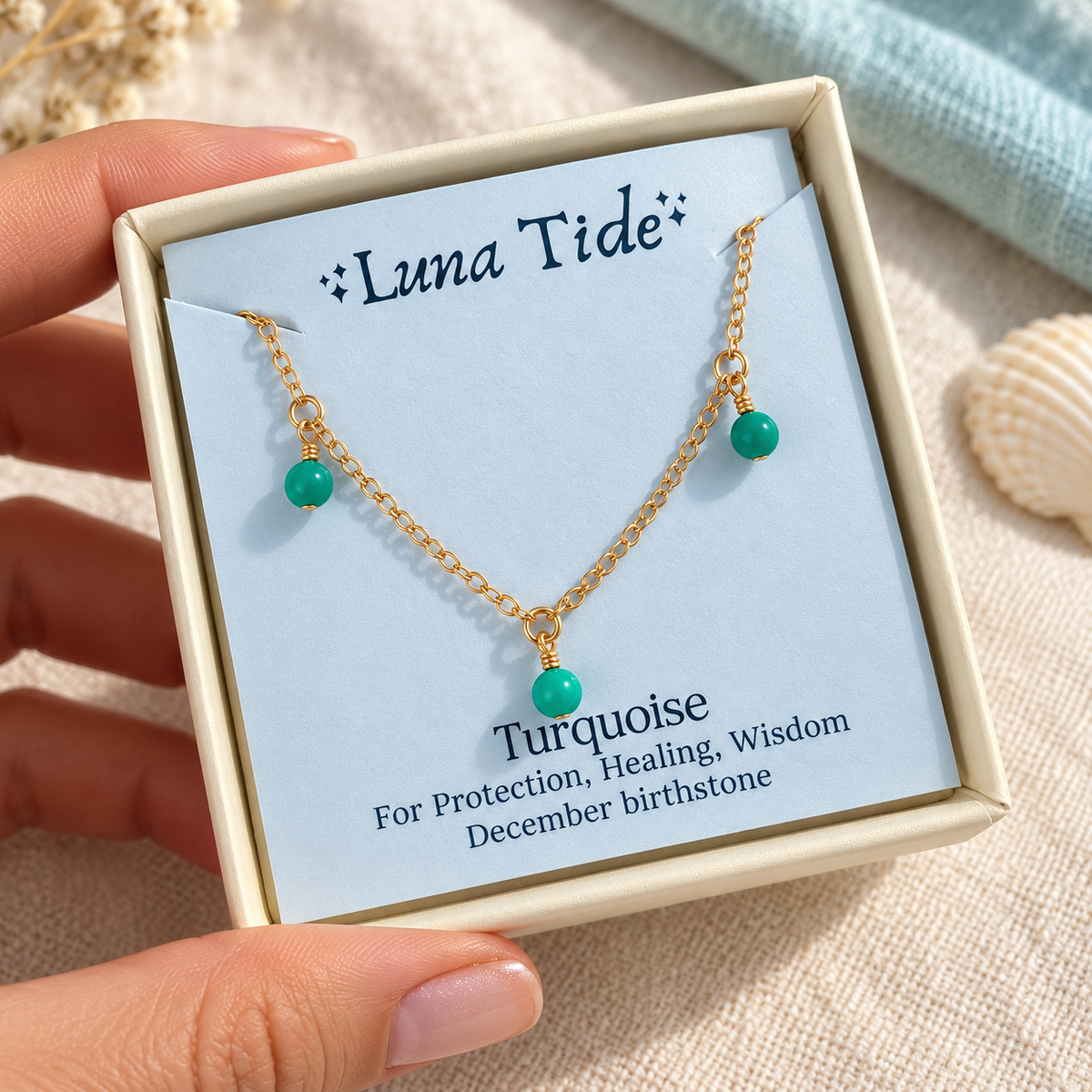 Boho Turquoise Bead Drop Anklet