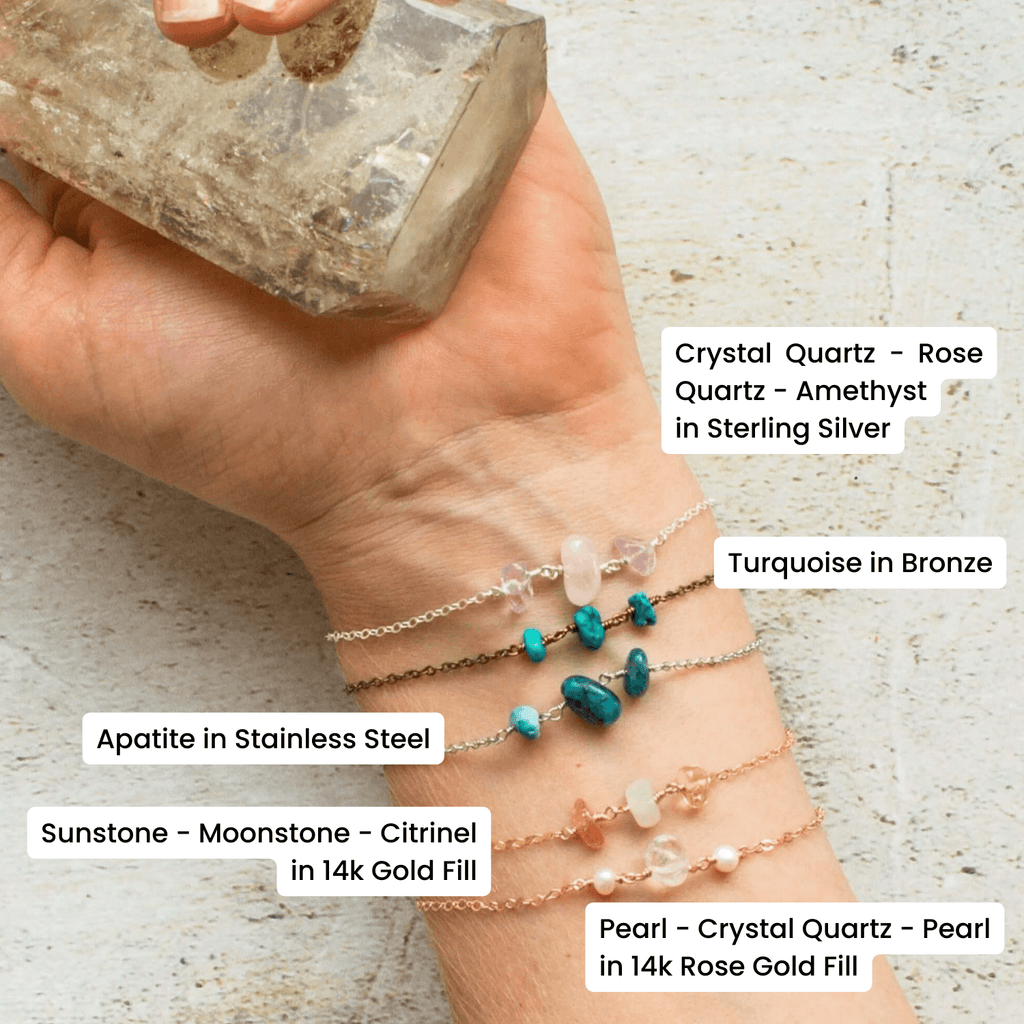 Custom Gemstone Beaded Chain Bracelet