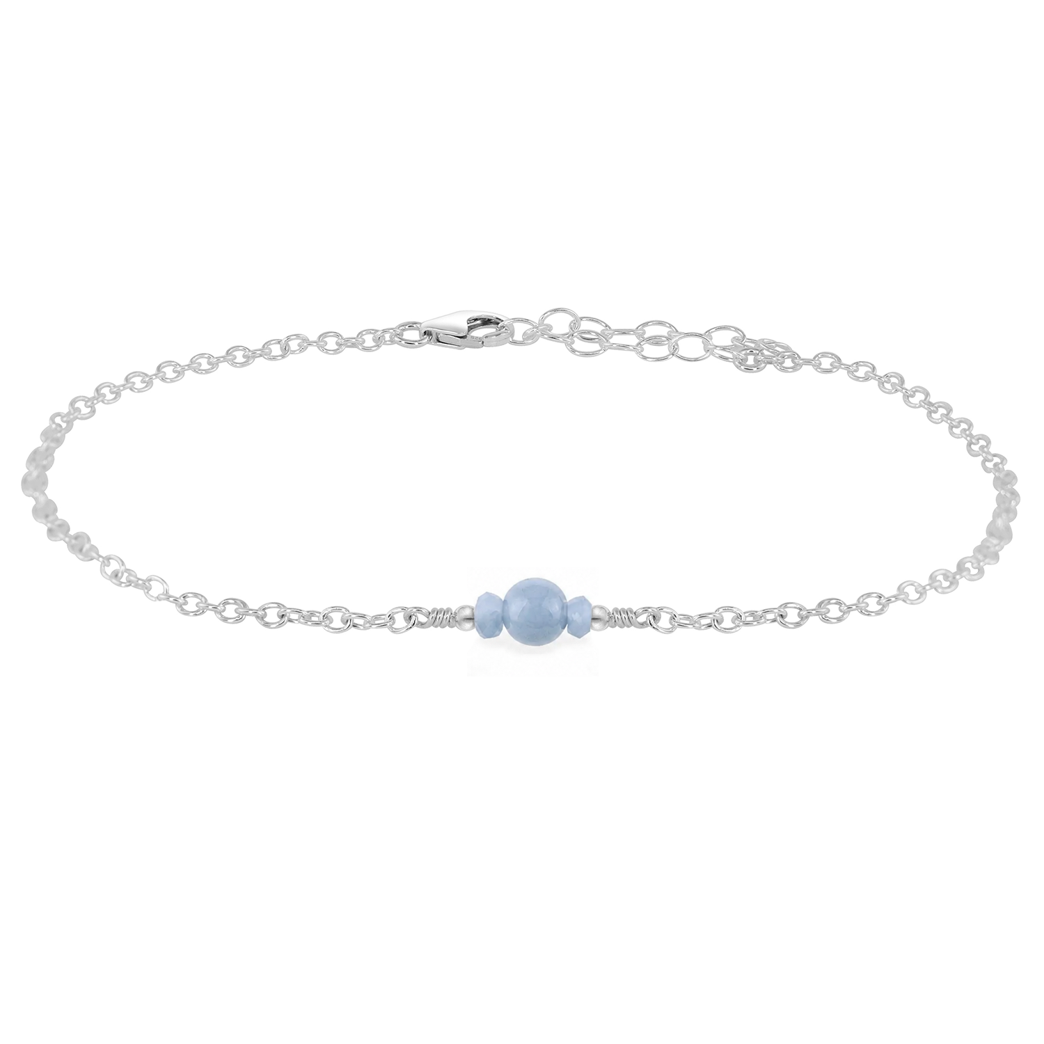 Dainty Angelite Gemstone Anklet