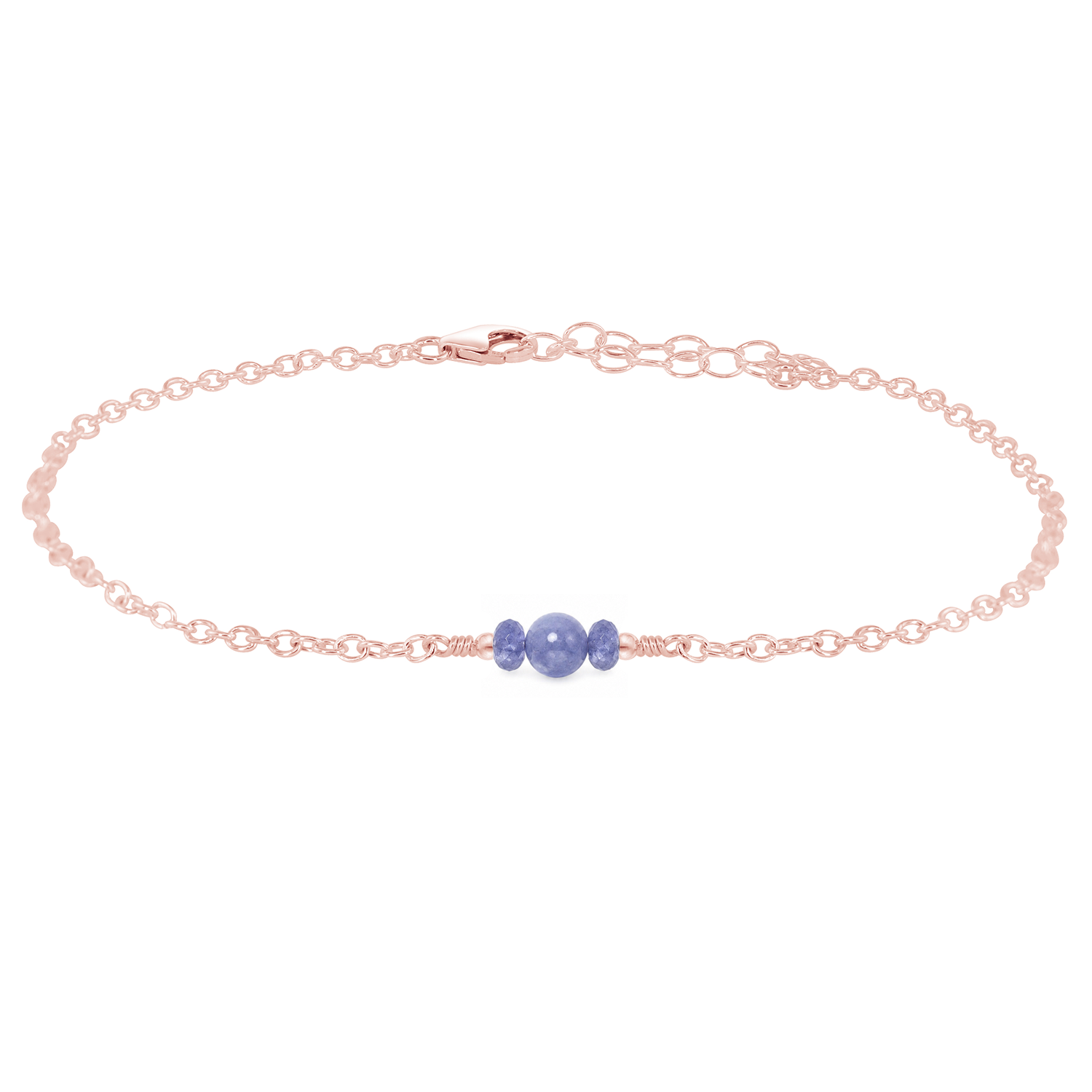 Dainty Tanzanite Gemstone Anklet
