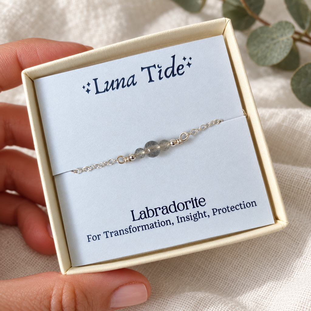 Dainty Labradorite Gemstone Choker Necklace