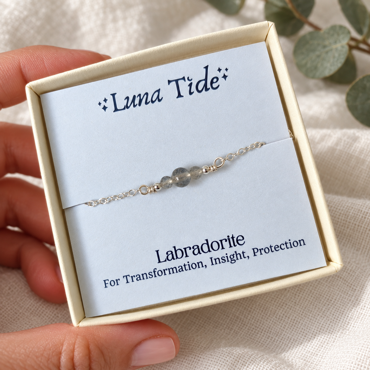 Dainty Labradorite Gemstone Choker Necklace
