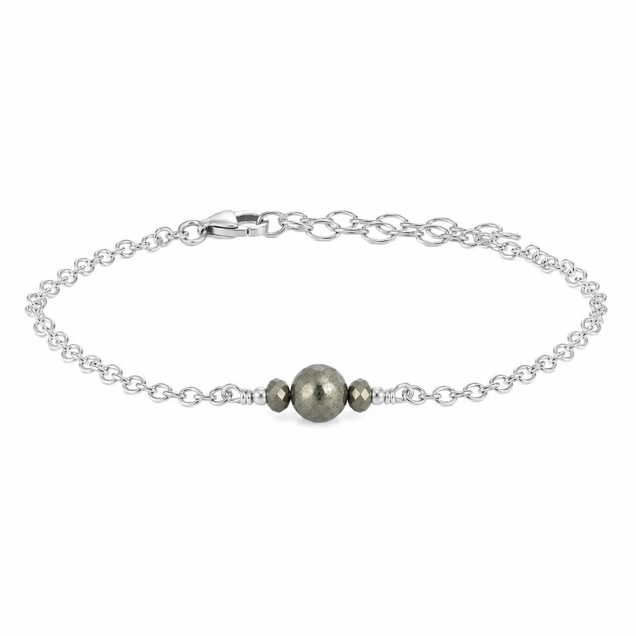 Dainty Pyrite Gemstone Bracelet