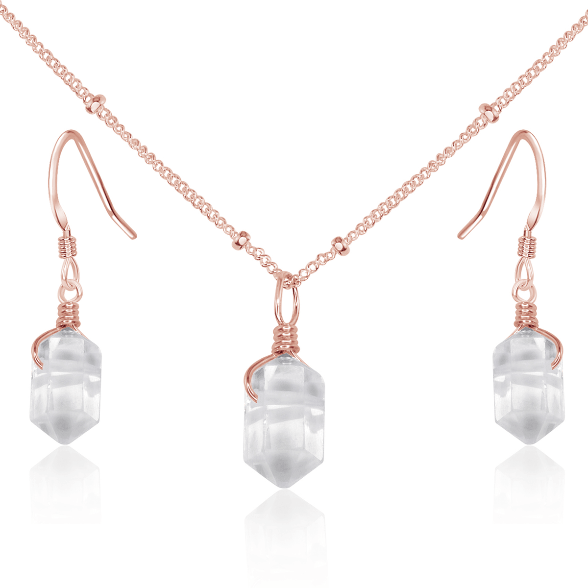 Crystal Quartz Double Terminated Jewellery Set