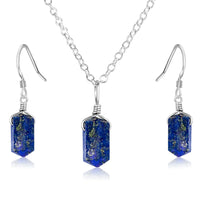 Lapis Lazuli Double Terminated Crystal Jewellery Set
