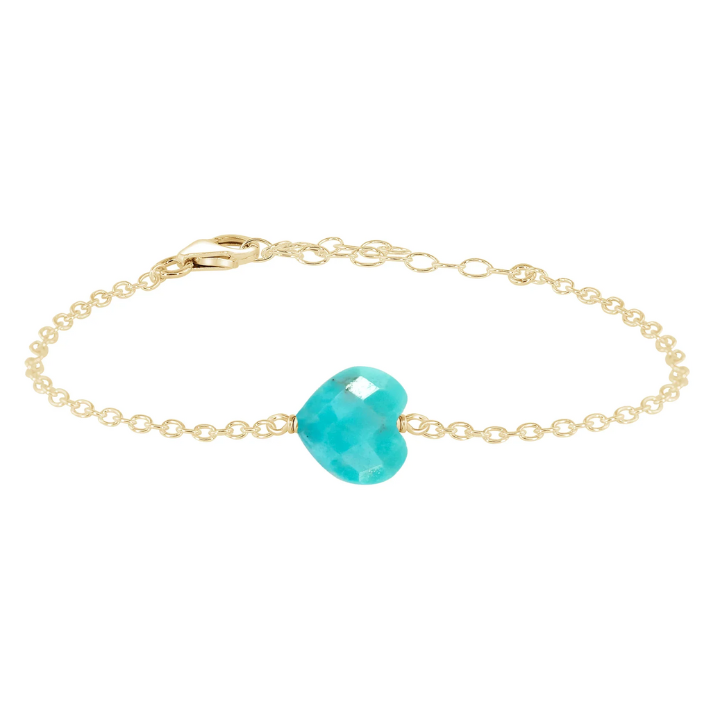 Turquoise Crystal Heart Bracelet