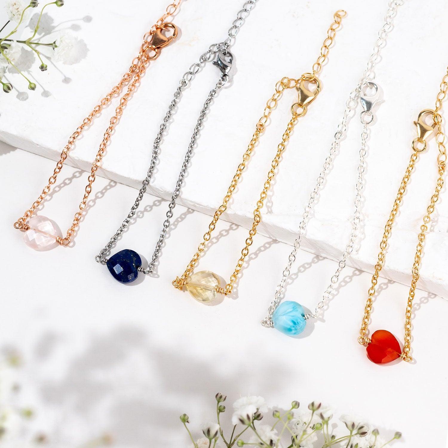 Custom Crystal Heart Bracelet