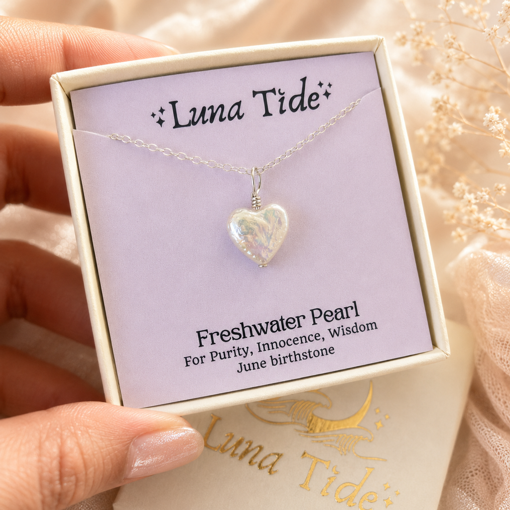 Freshwater Pearl Heart Pendant Necklace