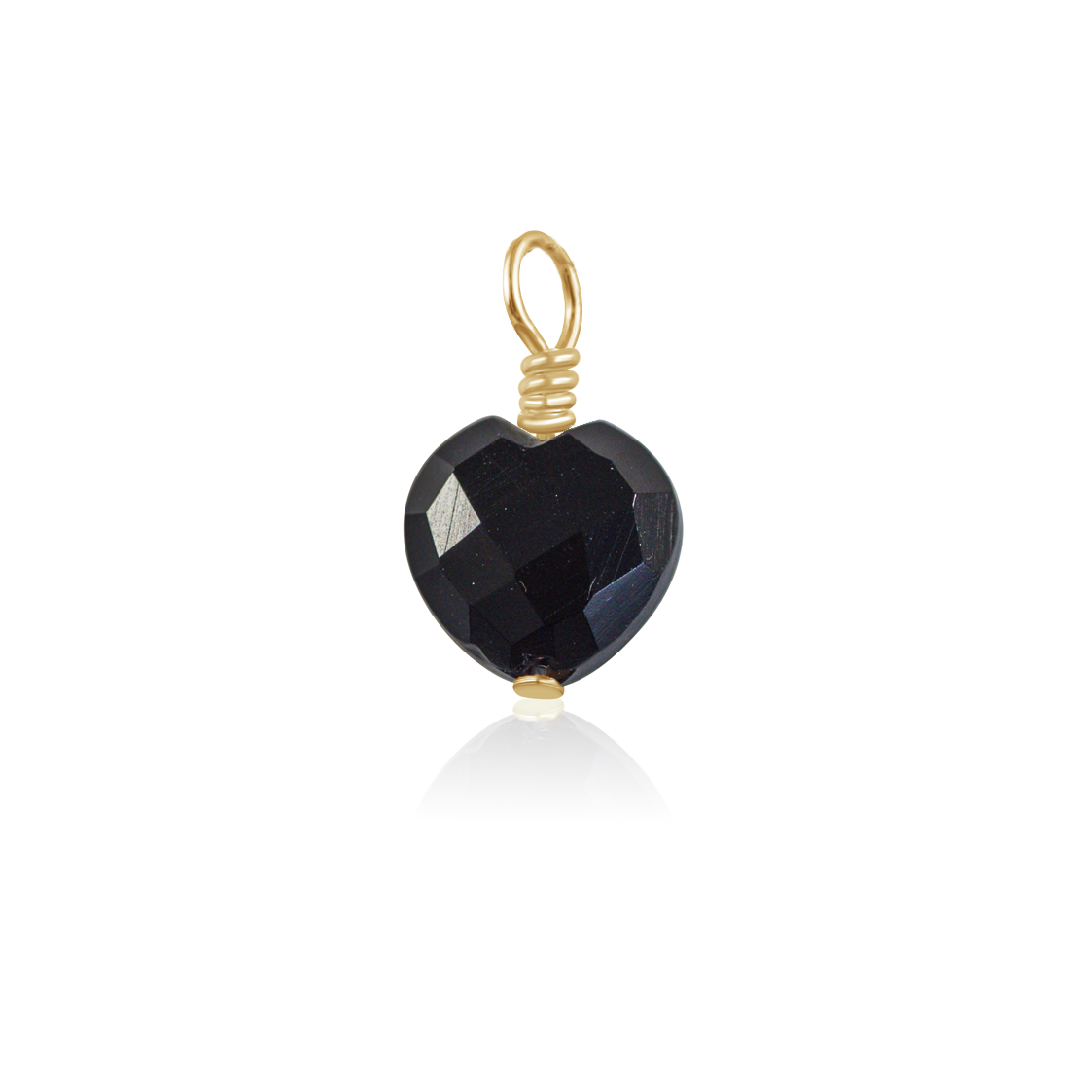 Black Onyx Crystal Heart Pendant