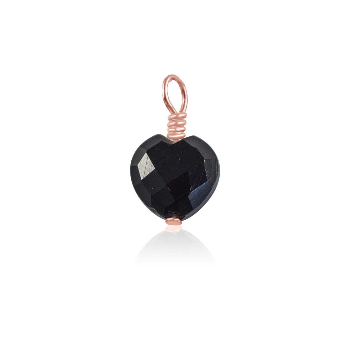 Black Onyx Crystal Heart Pendant