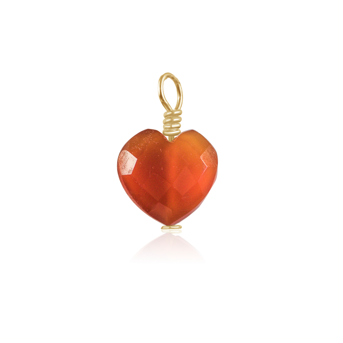 Carnelian Crystal Heart Pendant