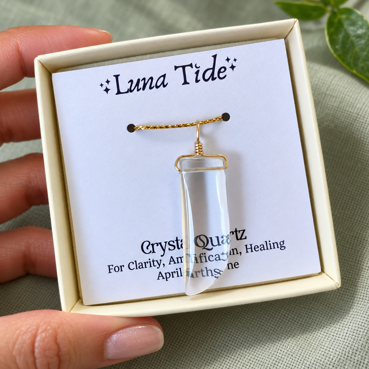 Crystal Quartz Smooth Point Pendant