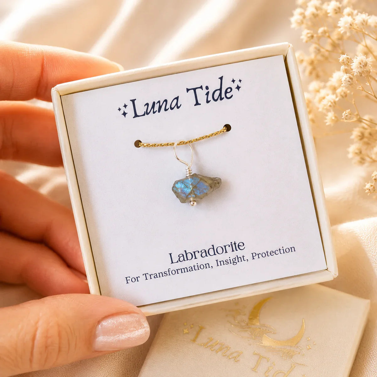 Dainty Raw Crystal Birthstone Charm