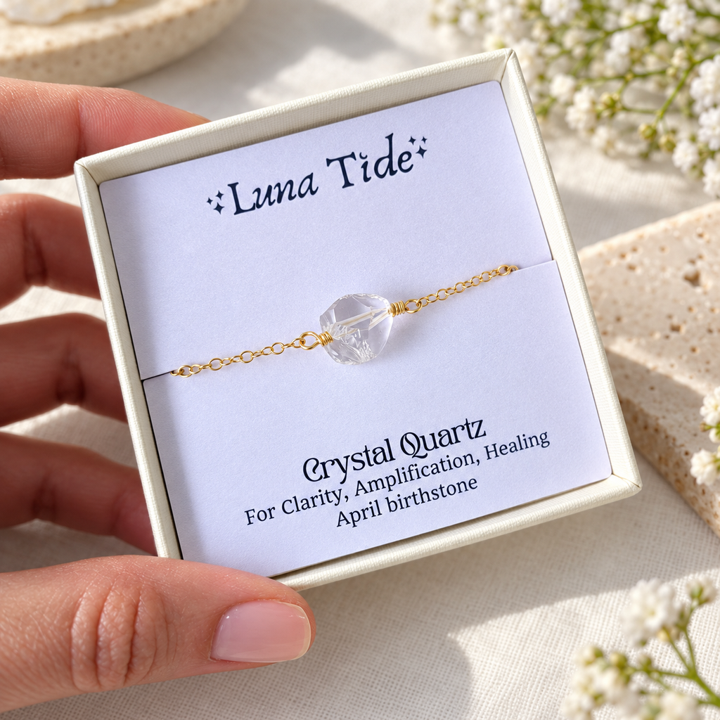Raw Crystal Quartz Crystal Nugget Bracelet
