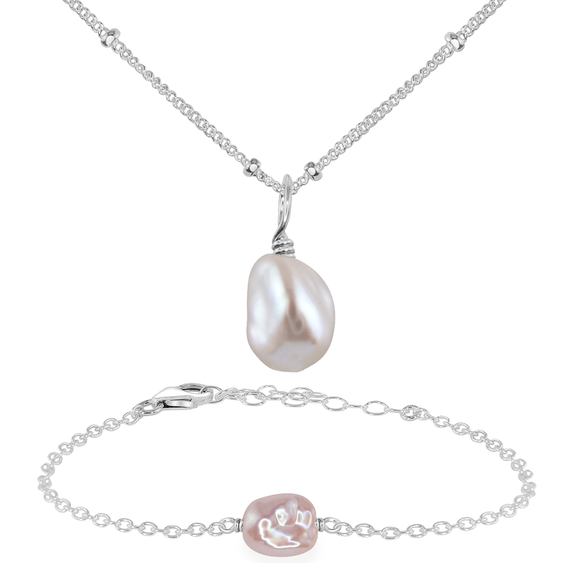 Raw Freshwater Pearl Jewellery Set