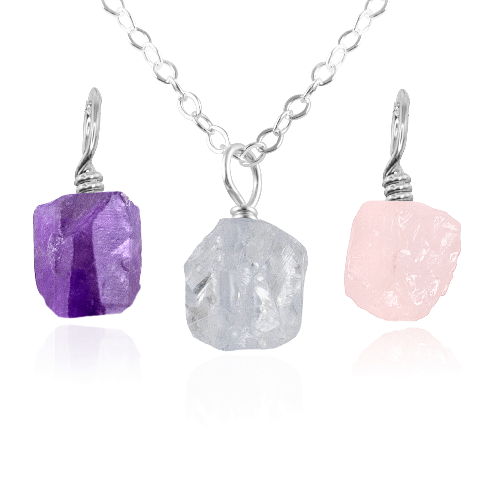 Crystal Essentials for Beginners Raw Crystal Pendant Bundle