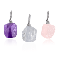 Crystal Essentials for Beginners Raw Crystal Pendant Bundle