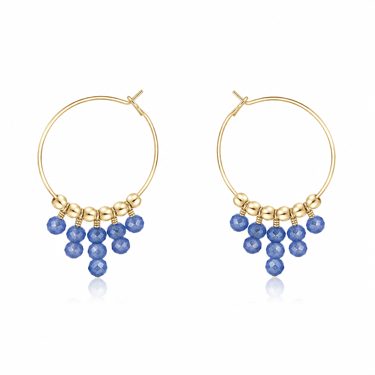 Kyanite Statement Hoop Earrings