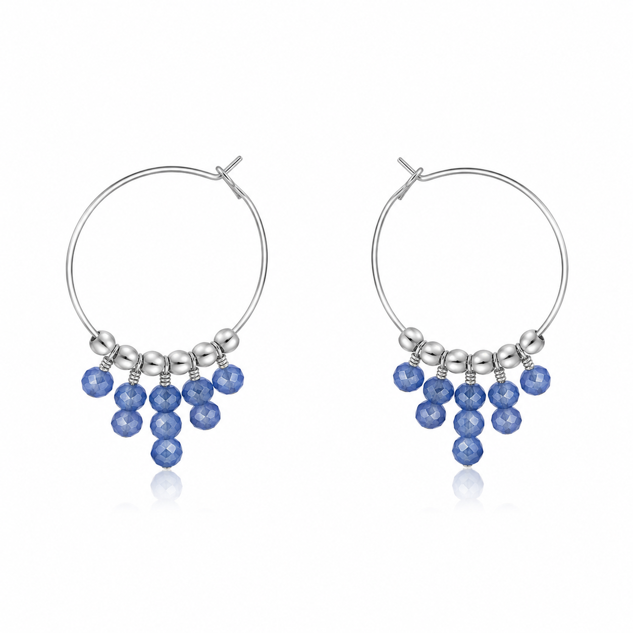 Kyanite Statement Hoop Earrings