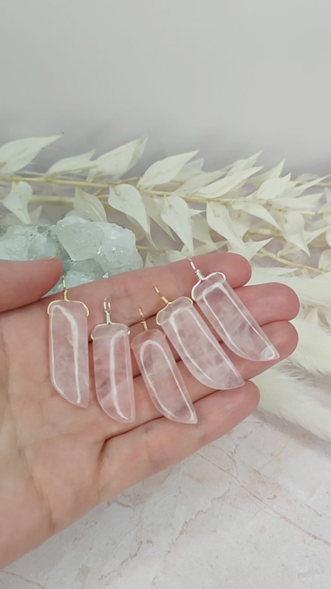 Rose Quartz Smooth Point Pendant