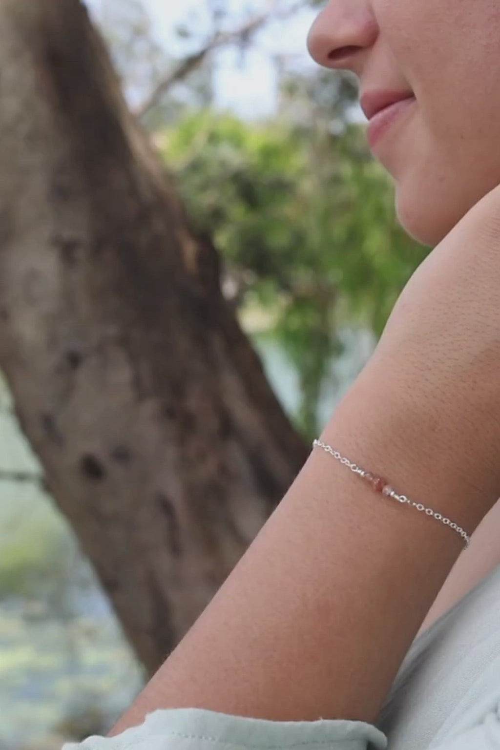 Dainty Sunstone Gemstone Bracelet