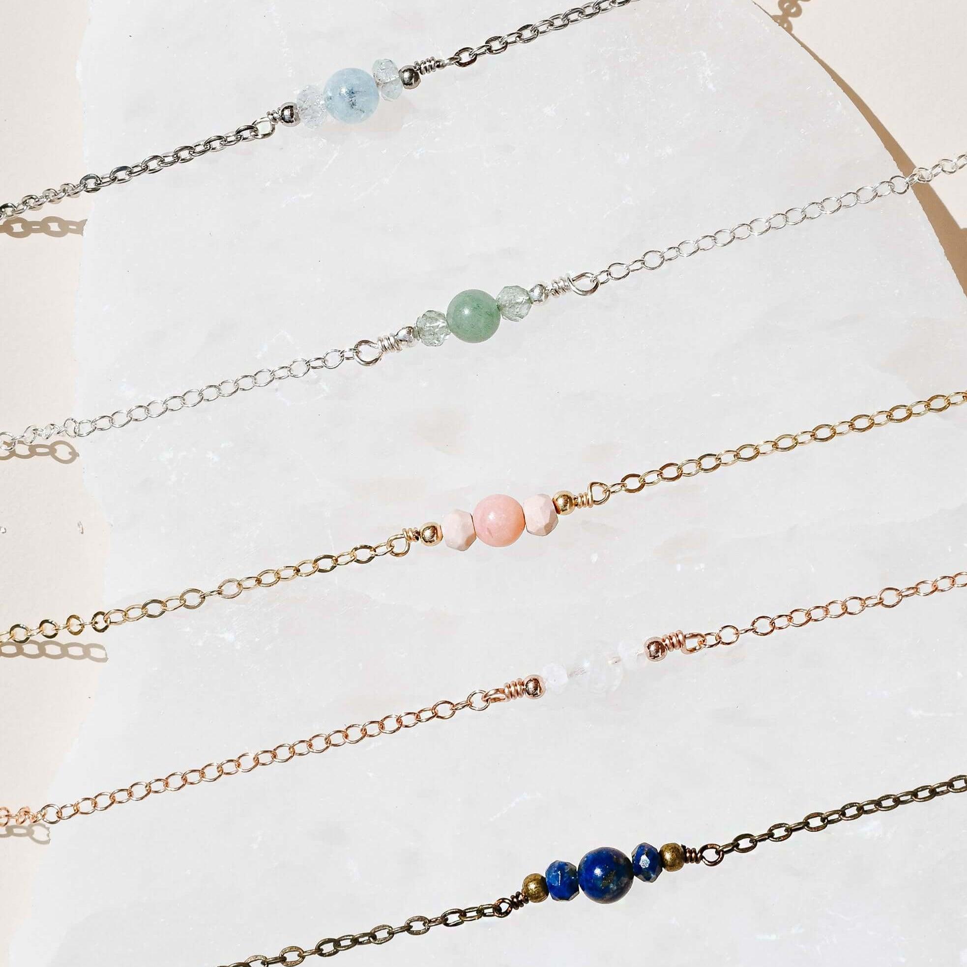 Dainty Anklet - Bronze - Stainless Steel - Sterling Silver - 14K Rose Gold Fill - 14K Gold Fill - Luna Tide Handmade Jewellery