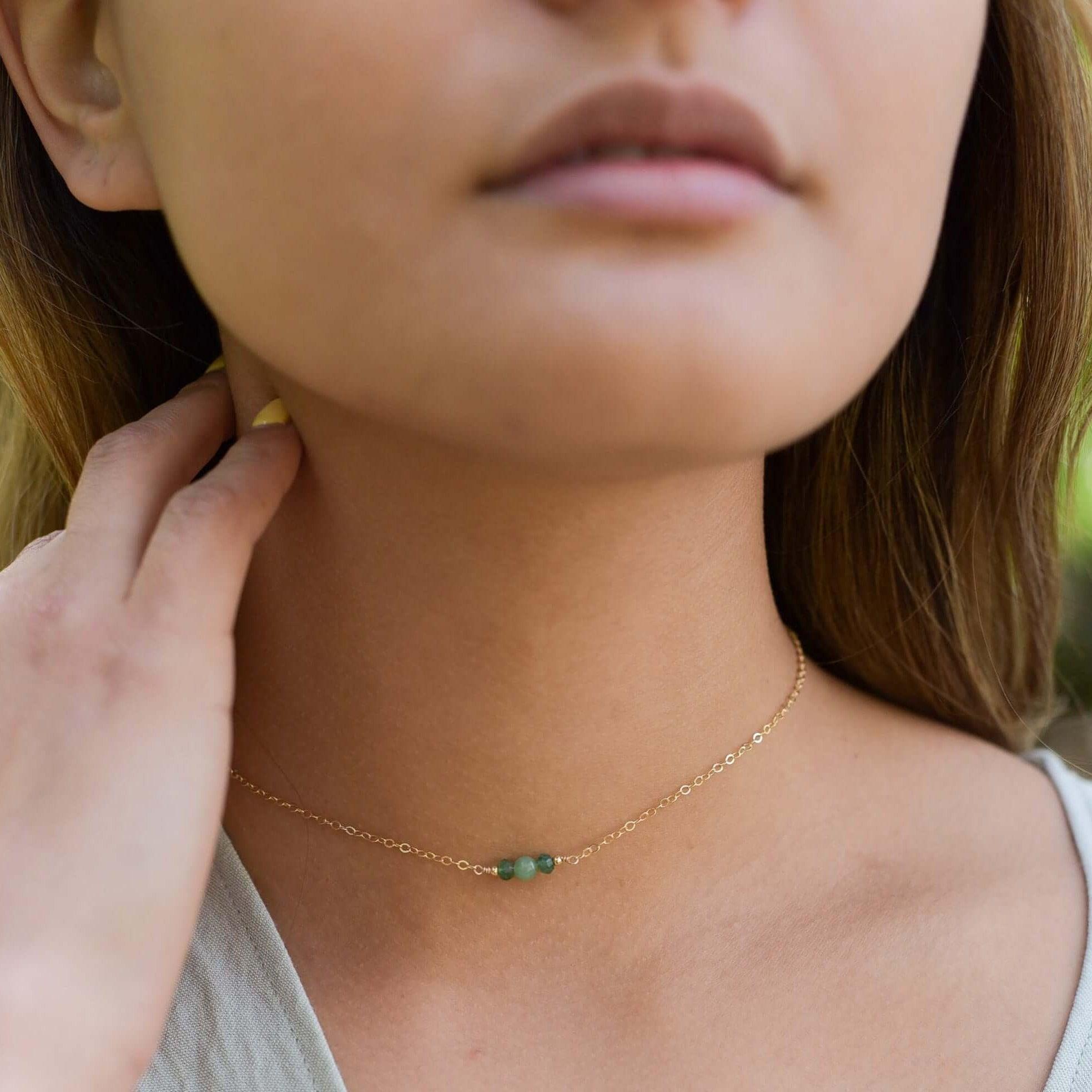 Dainty Choker - 14K Gold Fill - Luna Tide Handmade Jewellery