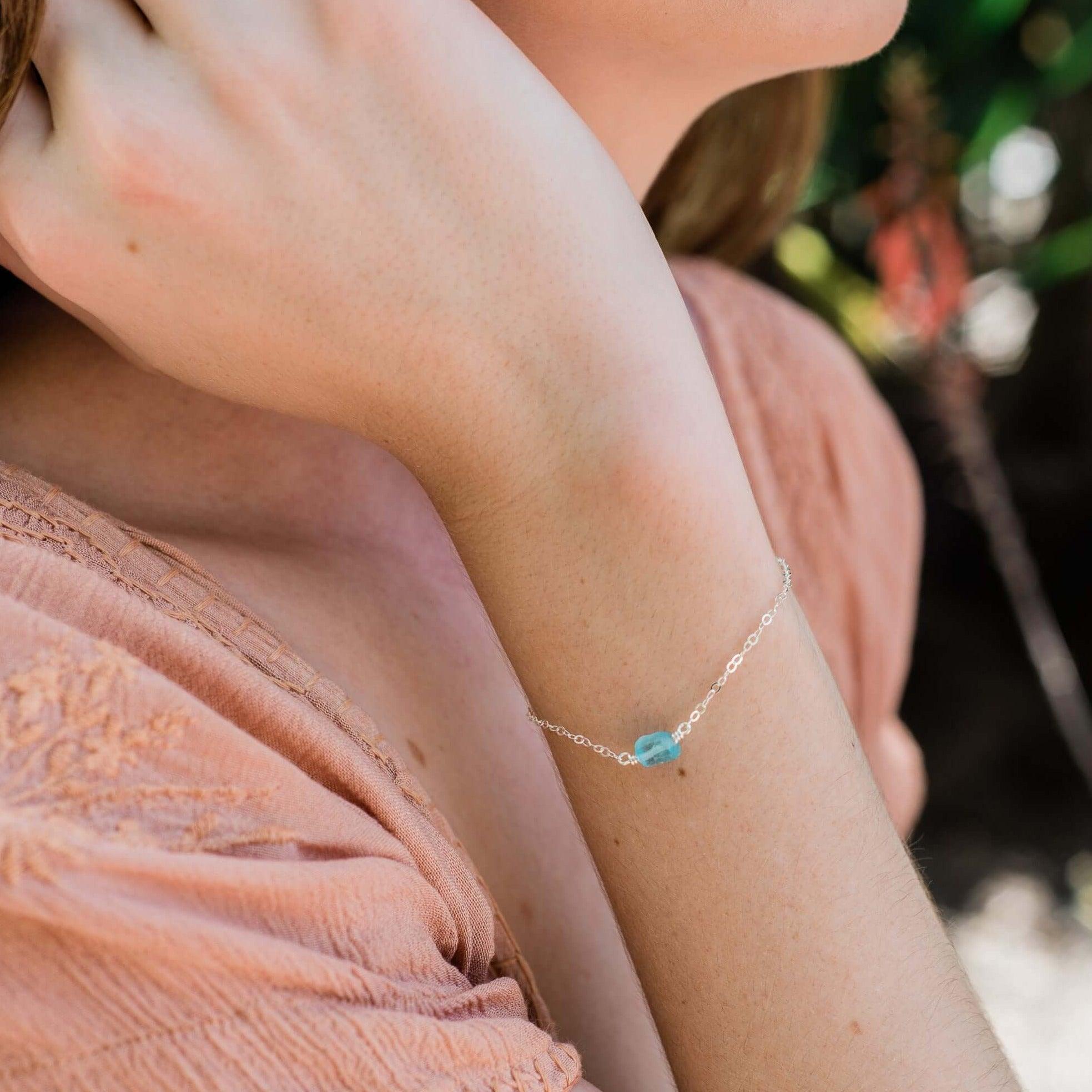 Raw Bracelet - Sterling Silver - Luna Tide Handmade Jewellery