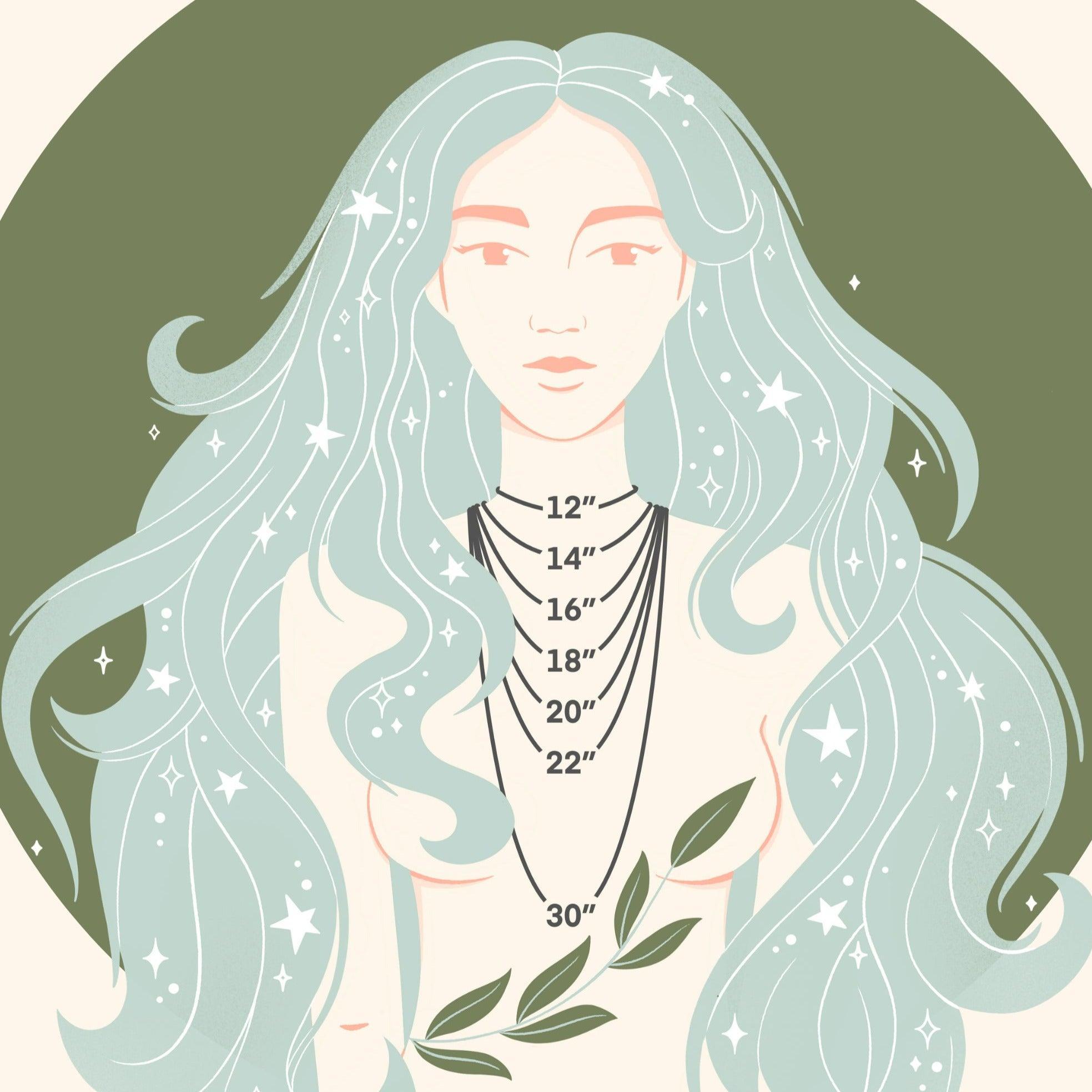 Raw Crystal Pendant Necklace - Luna Tide Handmade Jewellery