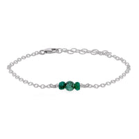Dainty Bracelet - Emerald - Stainless Steel - Luna Tide Handmade Jewellery