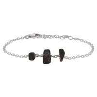 Beaded Chain Bracelet - Lava - Stainless Steel - Luna Tide Handmade Jewellery