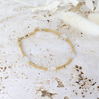 Rainbow Moonstone Ancient Tides Bracelet - Rainbow Moonstone Ancient Tides Bracelet - 14k Gold Fill - Luna Tide Handmade Crystal Jewellery