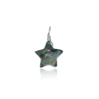 Tiny Star Pendant in Labradorite - Tiny Star Pendant in Labradorite - Sterling Silver - Luna Tide Handmade Crystal Jewellery